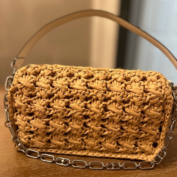 Michael Kors | Parker Medium Woven Straw Shoulder Bag NWT - Picture 8 of 12